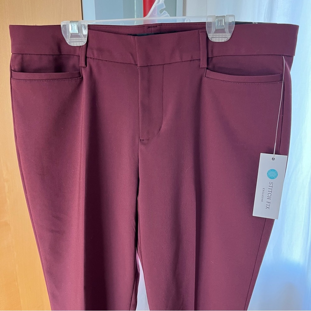 Liverpool Harper Stitch Fix Exclusive burgundy bootcut trousers. Women’s 10/30.
